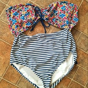 Cutout one piece swimsuit xl
